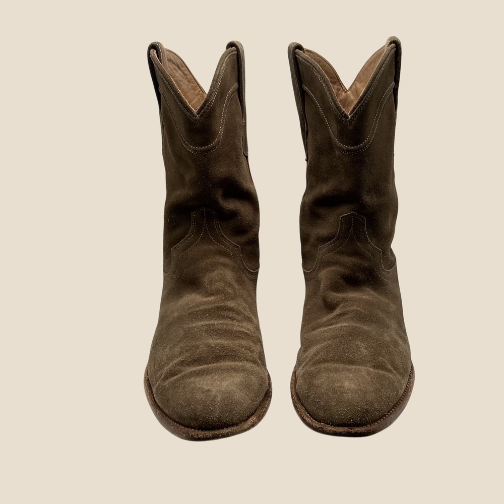 Tecovas The Shane Chocolate Suede Roper Western Cowboy Boots Mens 10.5 EE